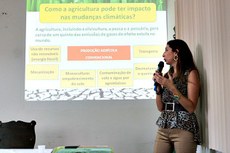 Professora Silvia Maria Voci, coordenadora do Observatório de Segurança Alimentar e Nutricional do estado de Sergipe apresentou cenários mais prováveis para o setor em 15 a 20 anos. Imagem: Governo de Sergipe