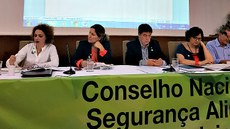 Para Patrícia Gentil (Esq), diretora do MDSA, ideal é que metas para 4 anos do plano sejam anualizadas. Jà secretário-executivo Caio Rocha destacou importância do Consea como espaço de discussão das políticas de segurança alimentar e nutricional. Imagem: Ivana Diniz Machado