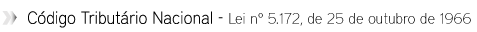 Código Tributário Nacional