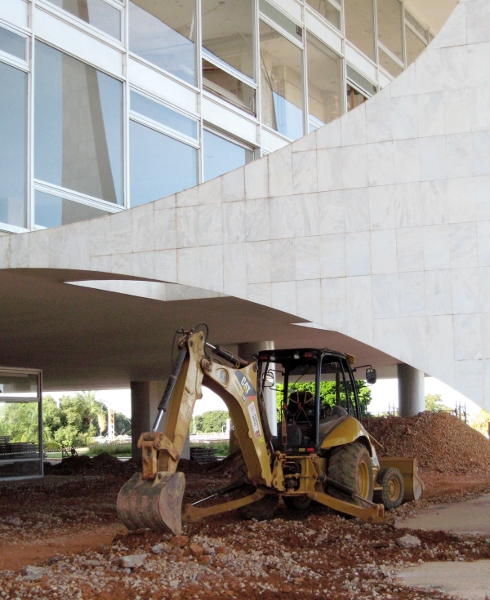 Retirada do piso externo
