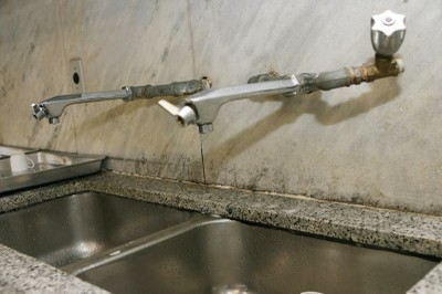 Detalhe de instalações hidráulicas
