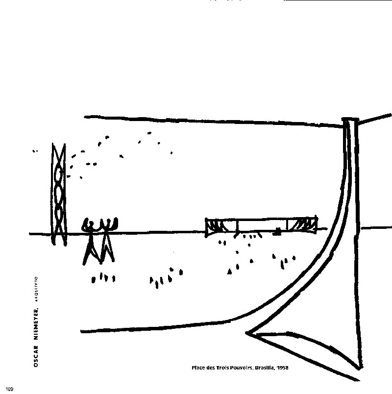 Croquis da Praça dos Três Poderes, de Oscar Niemeyer, 1958