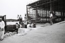 Trabalhadores na frente do Palácio, 1959